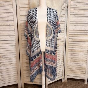 Bohemian Elephant Print Kimono
